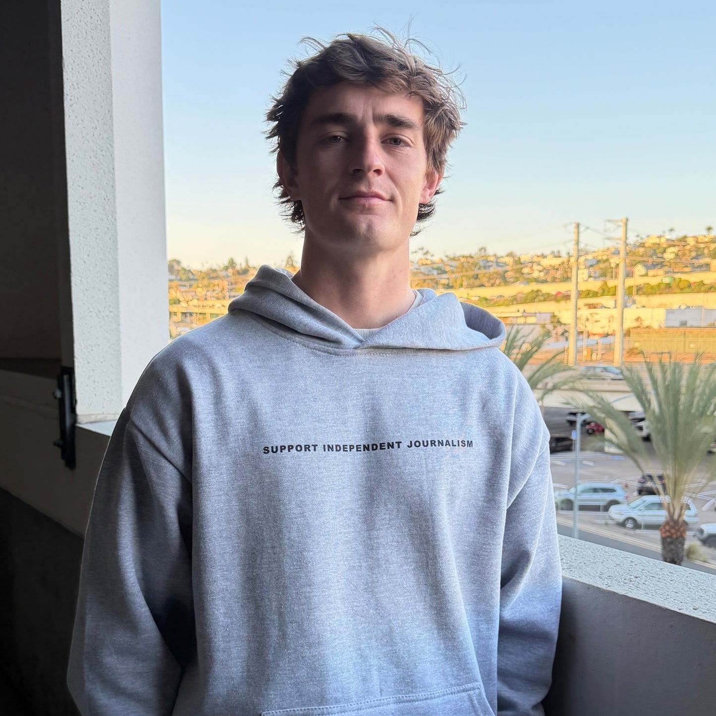 Support Independent Journalism Hoodie - Grey