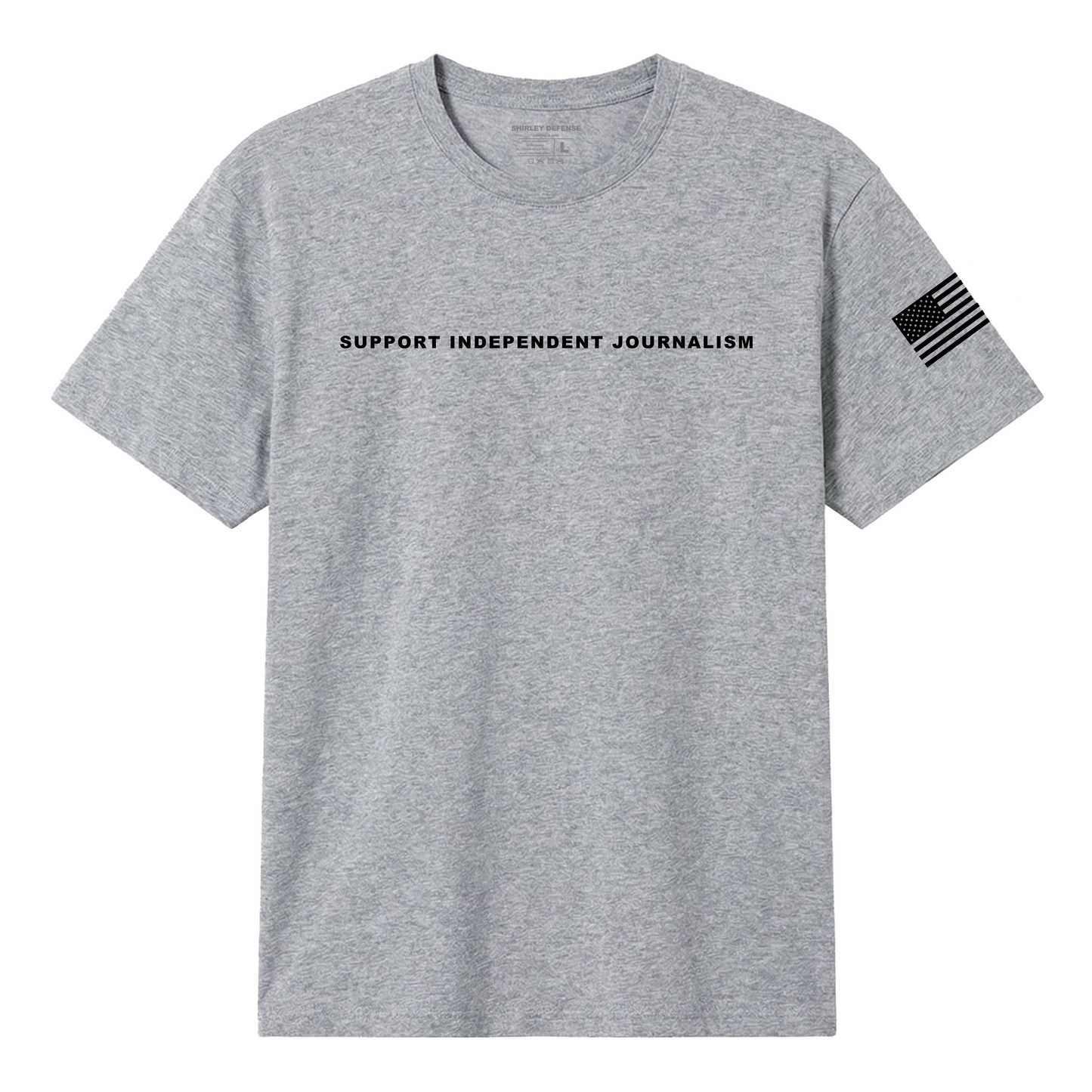 Support Independent Journalism Tee - Heather Grey